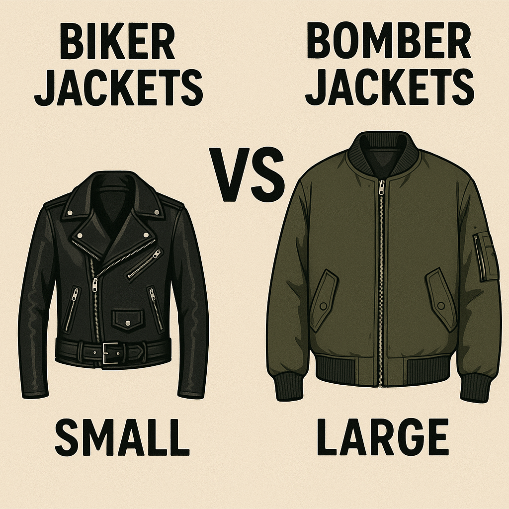 Biker Jackets vs Bomber Jackets: Do Their Sizes Differ?