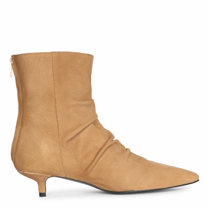 Florino Beige Women’s Leather Ankle Boots Online USA