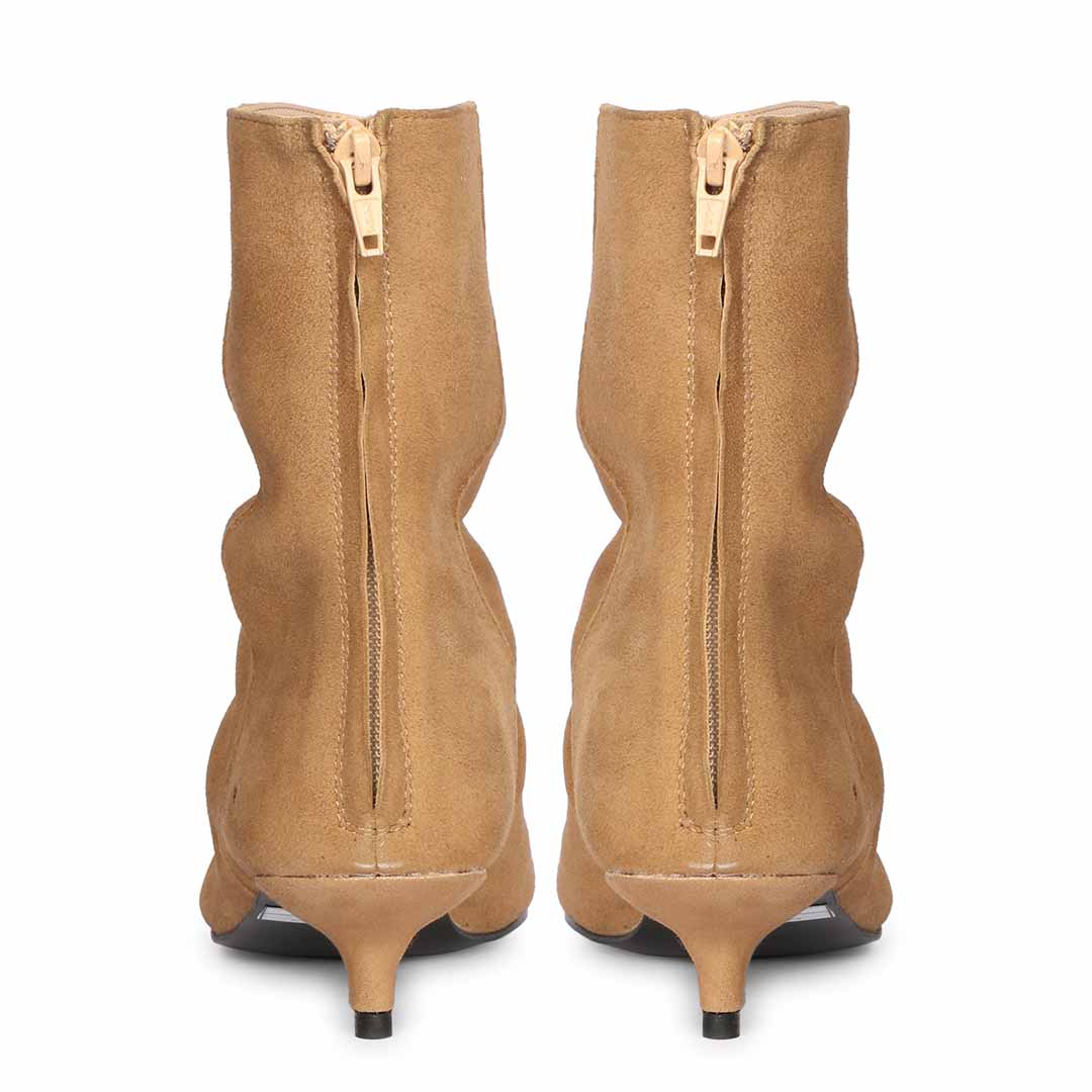 Florino Beige Women’s Stylish Boots Online in USA