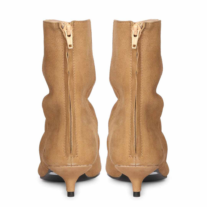 Florino Beige Women’s Stylish Boots Online in USA