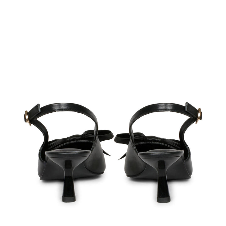 Saint Toria Black Bow Embellished Leather Pumps
