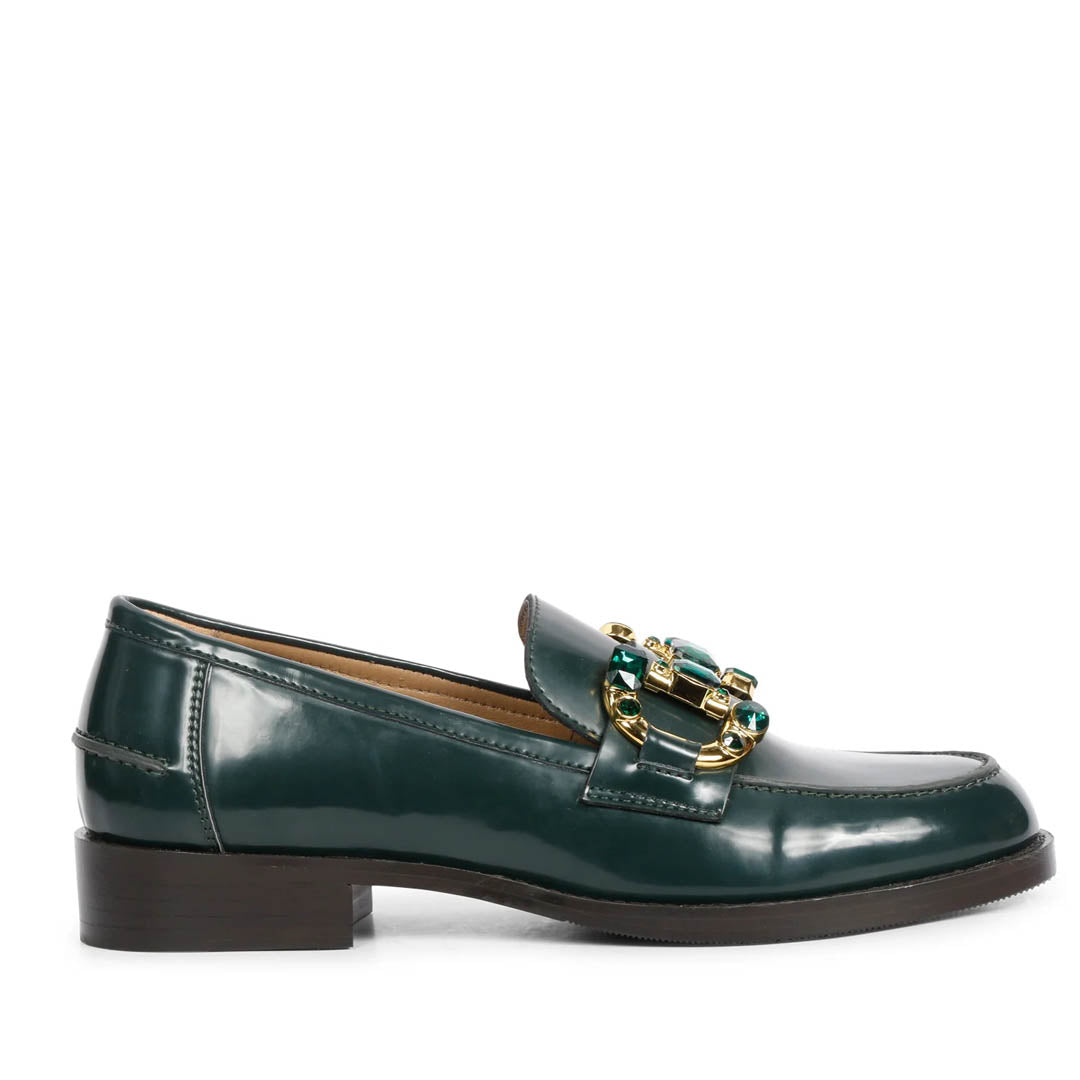 Buy Women's Livia Green Leather Moccasins Online SaintG USA Buy Women's Livia Green Leather Moccasins Online SaintG USA