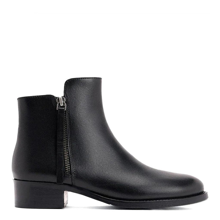 Handcrafted side zip ankle boots for women