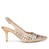 Saint Tamia Pink & Cipria Metallic Hand Woven Leather Pumps