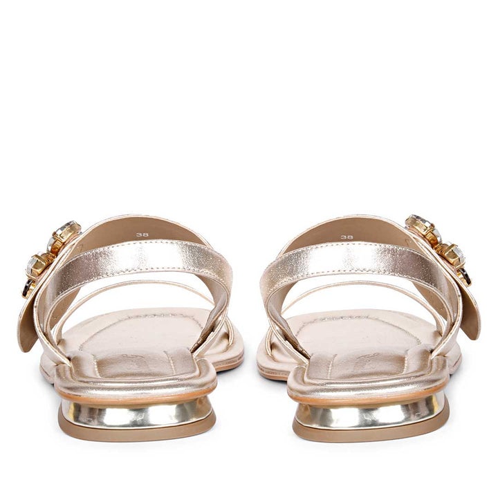 Gold Leather Sandals Online