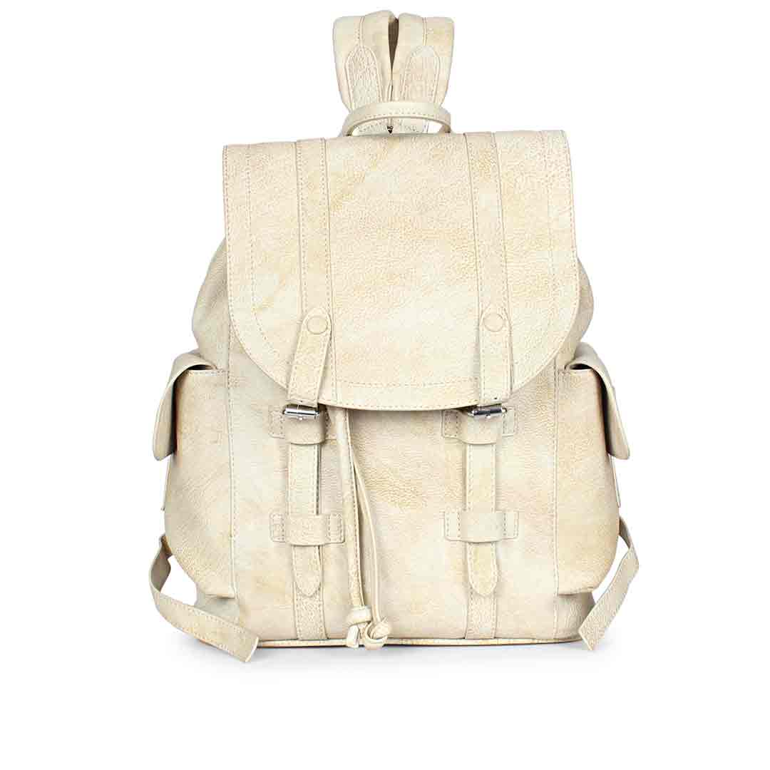 beige backpack leather Capri Beige Leather Oversized Structured Backpacks