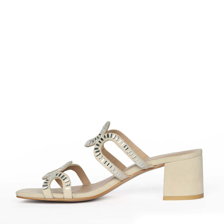 Saint Danica Strass-Embellished Black Leather Block Heels