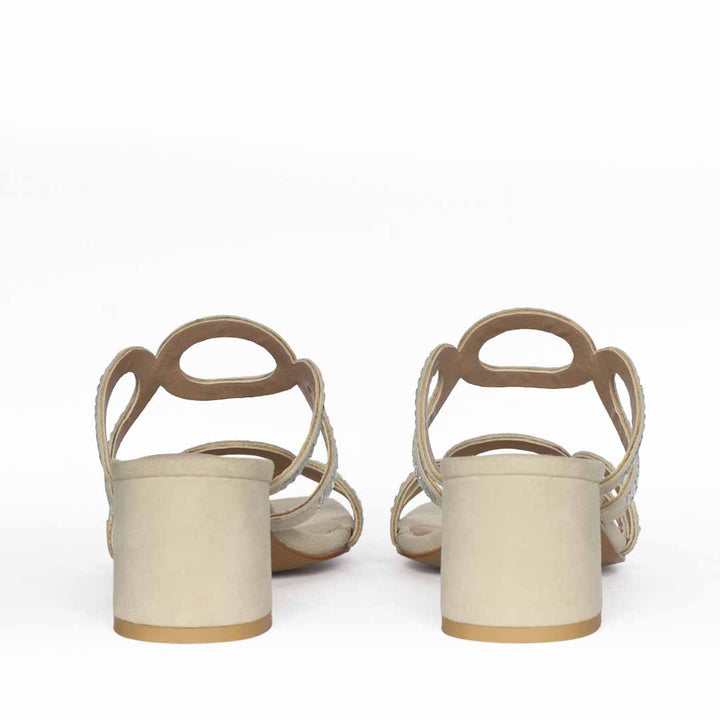 Saint Danica Strass-Embellished Black Leather Block Heels