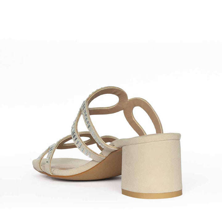 Saint Danica Strass-Embellished Black Leather Block Heels