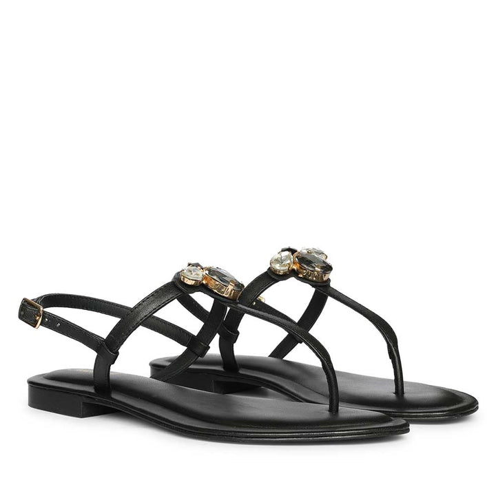 Stone embellished sandals