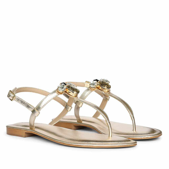 Top Platin Leather Sandals for Women