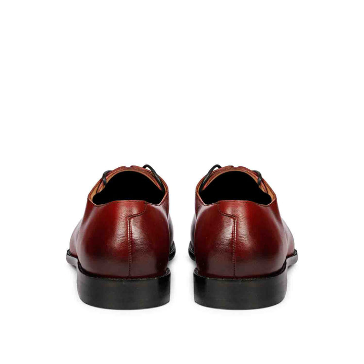 Saint Finn Red Leather Oxford Shoes