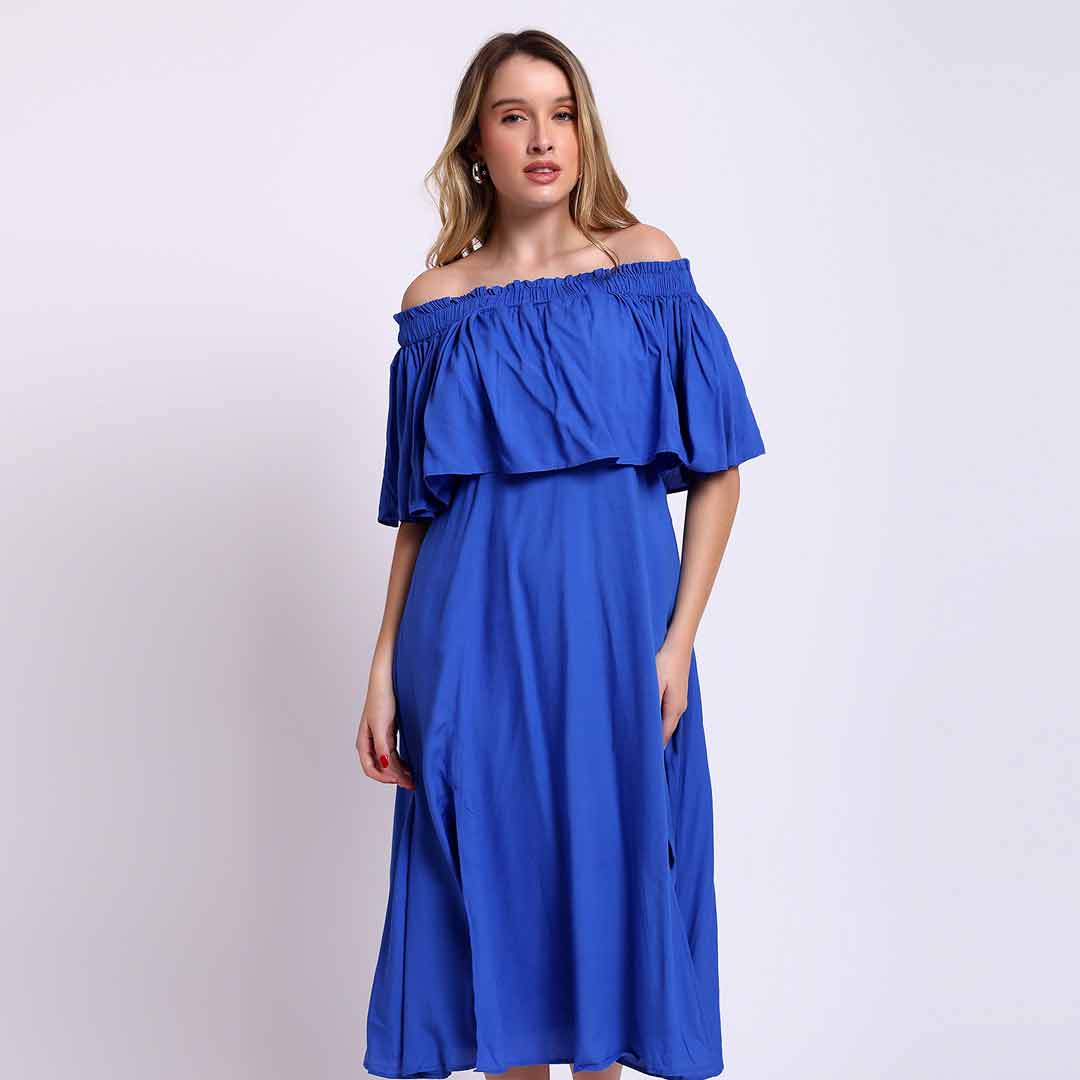 Saint Sephora Womens Blue Long Dress Blue / L