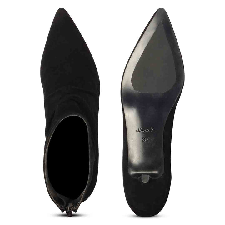 Florino Black Leather Handcrafted Women’s Boots USA