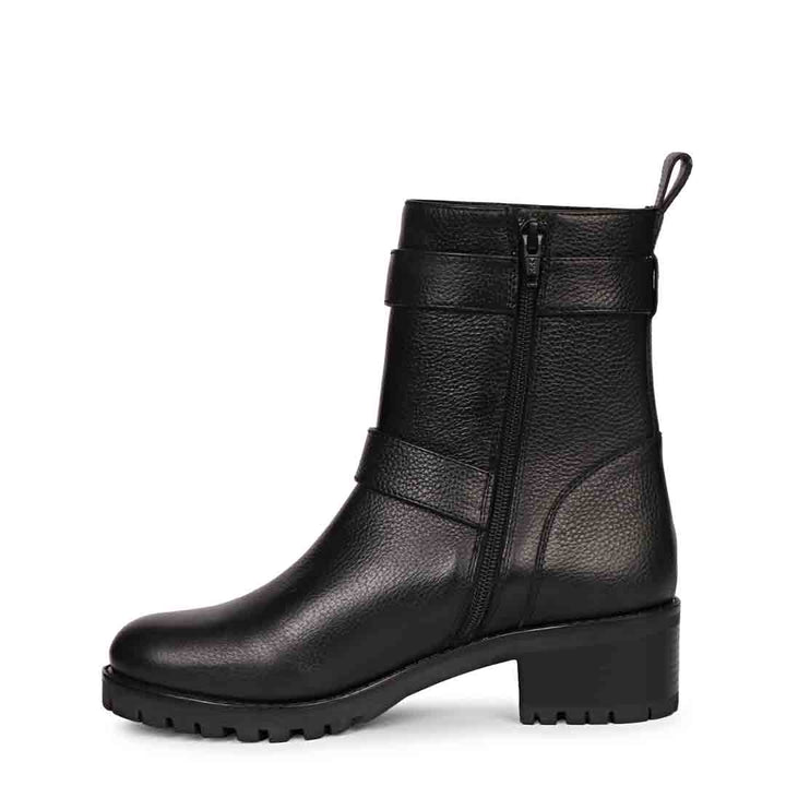 Erika Stylish Black Leather Boots for Women USA