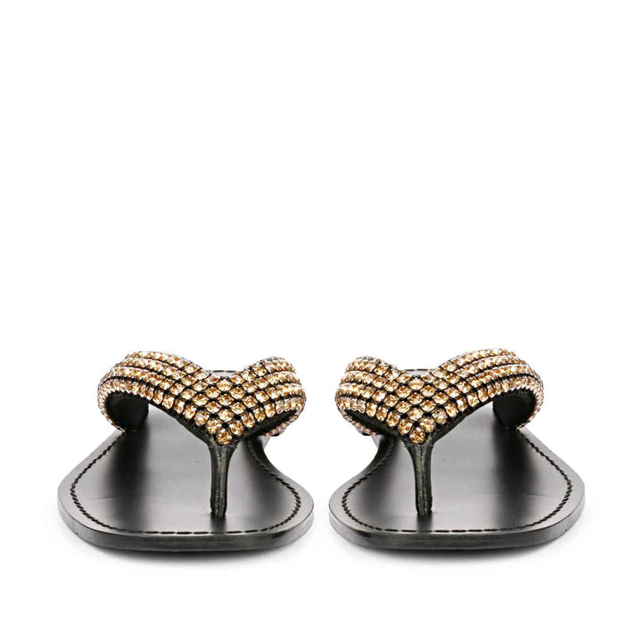 Saint Mabel Stone Embellished Leather Flats