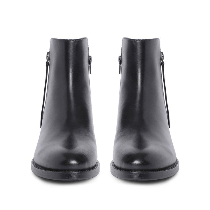 Women's black ankle boots with side zippers USA