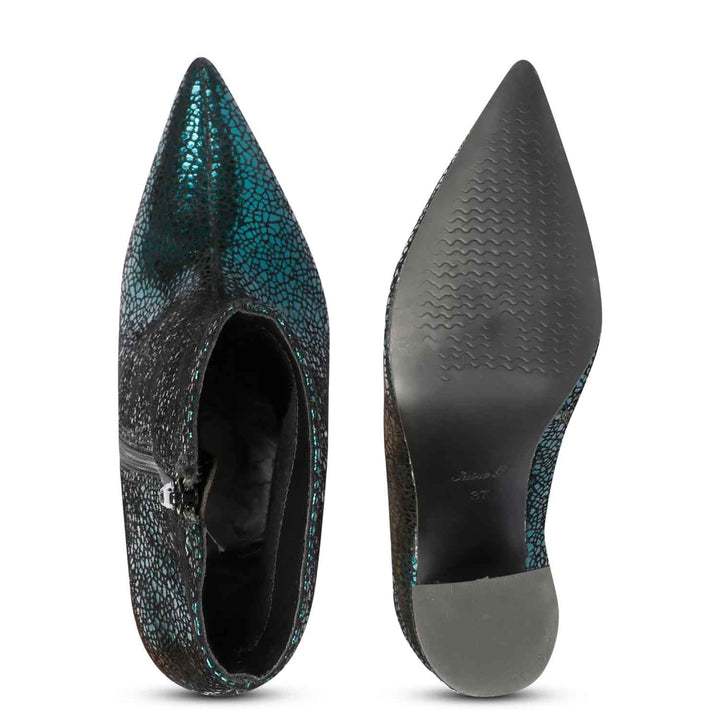 Designer women's leather high ankle boots USA