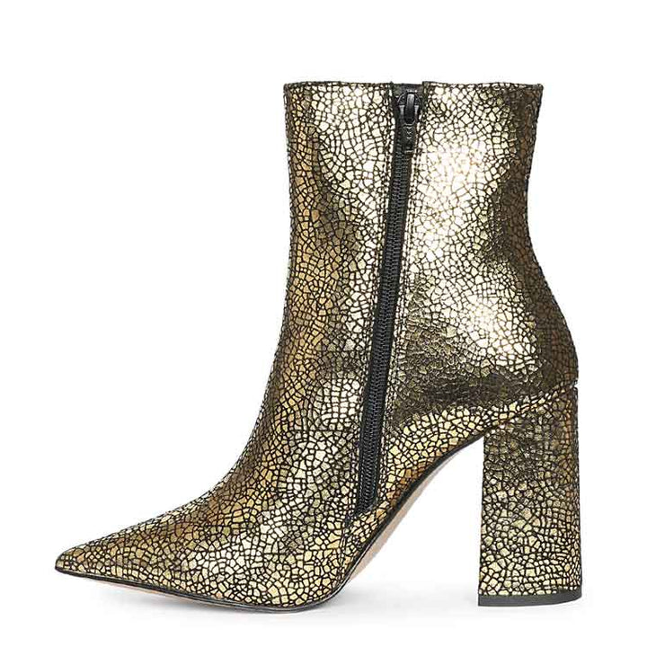 Buy Lorena Silver Metallic Leather Boots Online