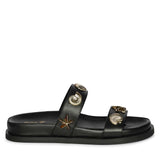Saint Hallie Seashell & Star Studs Leather Sandals