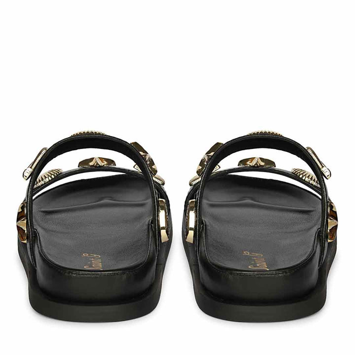 Saint Hallie Seashell & Star Studs Leather Sandals