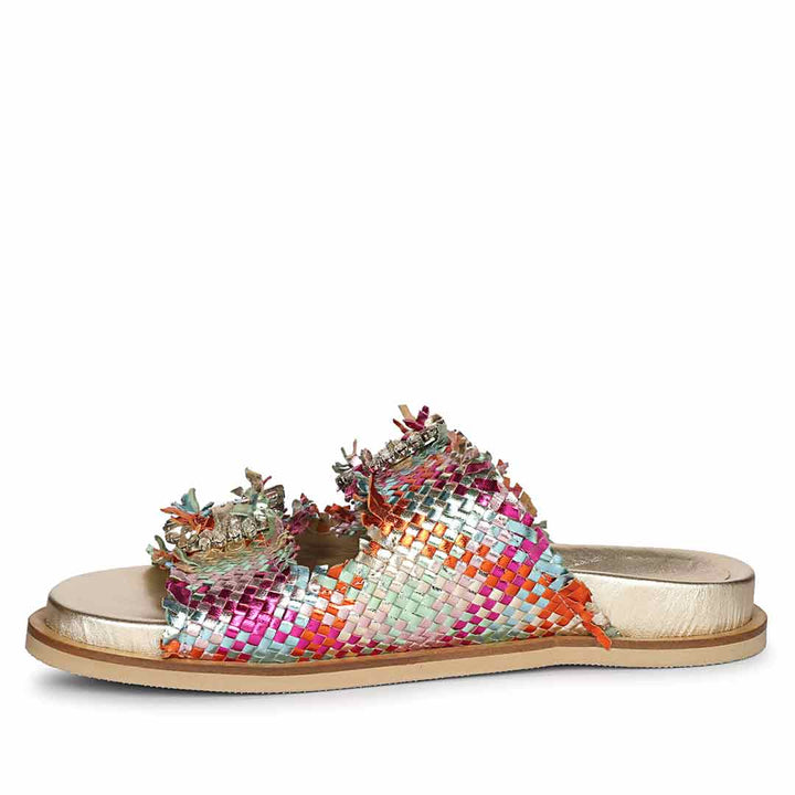 Saint Nuala Diamante Multi Woven Leather Sandals