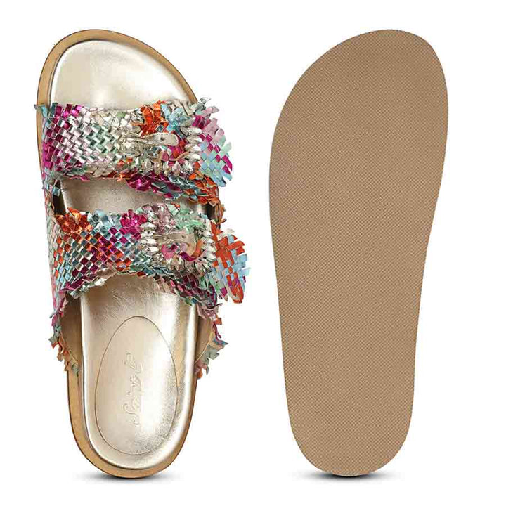 Saint Nuala Diamante Multi Woven Leather Sandals