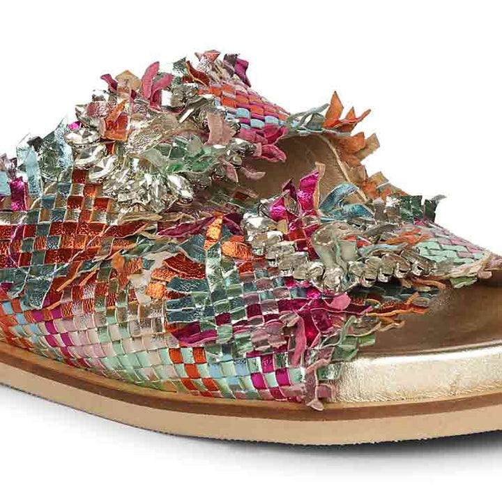 Saint Nuala Diamante Multi Woven Leather Sandals