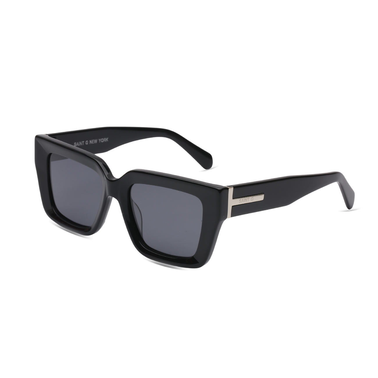 Obsidian Noir Black Sculpted Sunglasses – SaintG USA