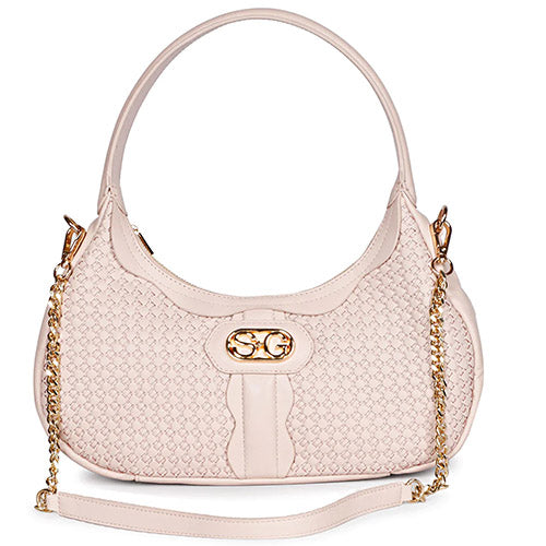 Tesorina Pink Blush Hand Woven Leather Hobo Bags – SaintG USA