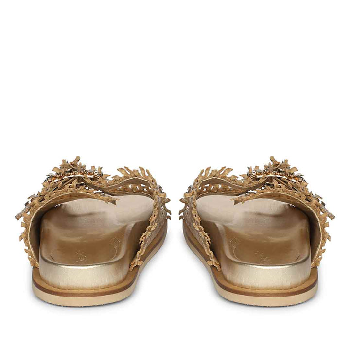 Saint Nuala Diamante Platin Woven Leather Sandals