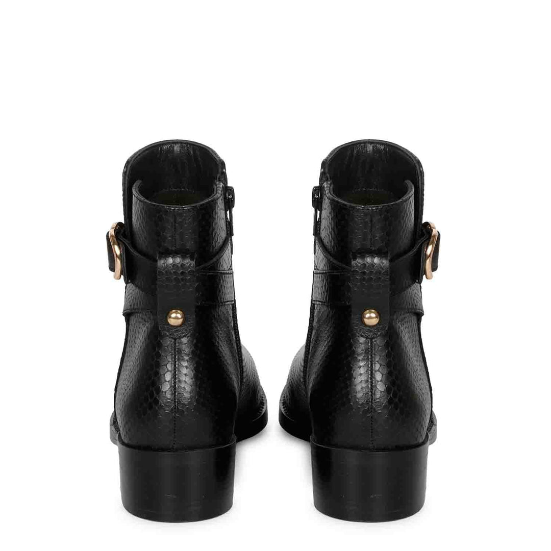 Stylish side zipper Eleanor leather boots for women