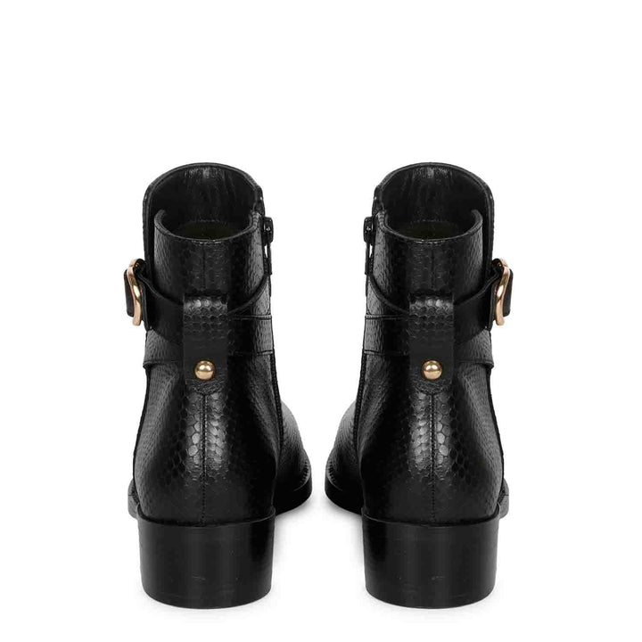 Stylish side zipper Eleanor leather boots for women