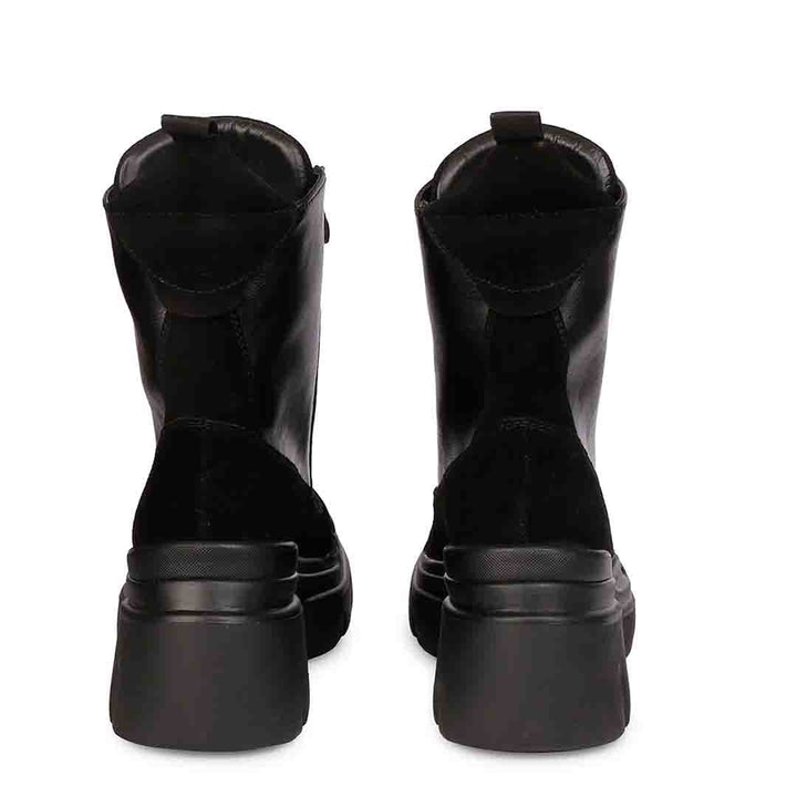 High Ankle Leather Lace Boots Women's Online