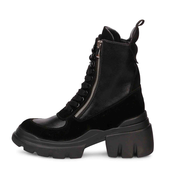 Online Women's Stylish Lace Leather Boots