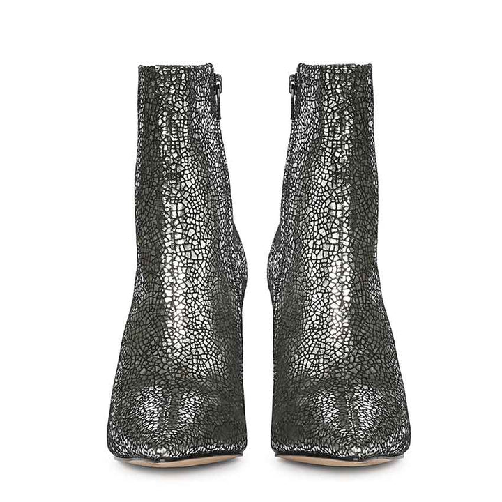 Leather Lorena Silver Metallic ankle boots for women