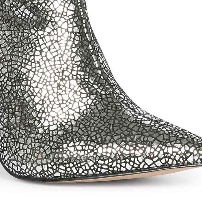 Buy Lorena Silver Metallic leather boots online