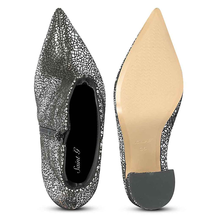 Women’s stylish Lorena Silver Metallic boots USA