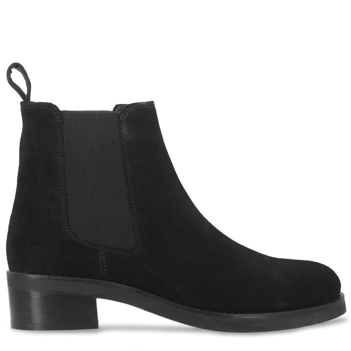 Isa Black Suede women's online leather ankle boots USA
