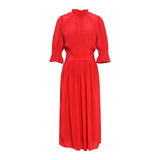 Saint Aeloriah Womens Red Solid Viscos Sunfeel Long Dress