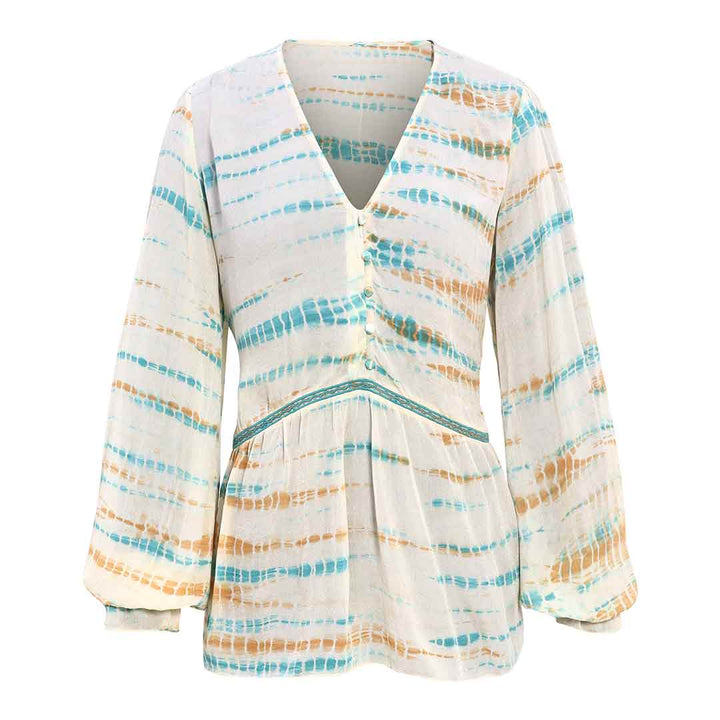 Saint Emryn Womens Multi Viscos Crepe And Dye Print Top