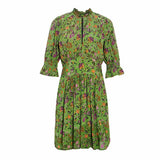 Saint Hyralyn Womens Green Printed Viscos Sunfeel Dress