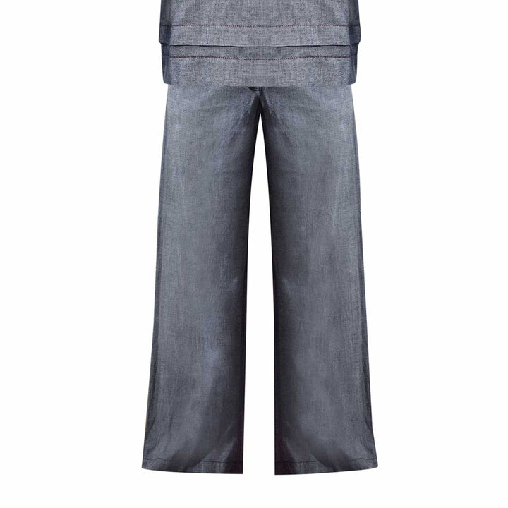 Saint Millicent Womens Grey Chambray Vanessa Pant