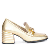 Saint G - Vera Metallic Heeled Loafers Footwear