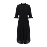 Saint Aeloriah Womens Black Solid Viscos Sunfeel Long Dress