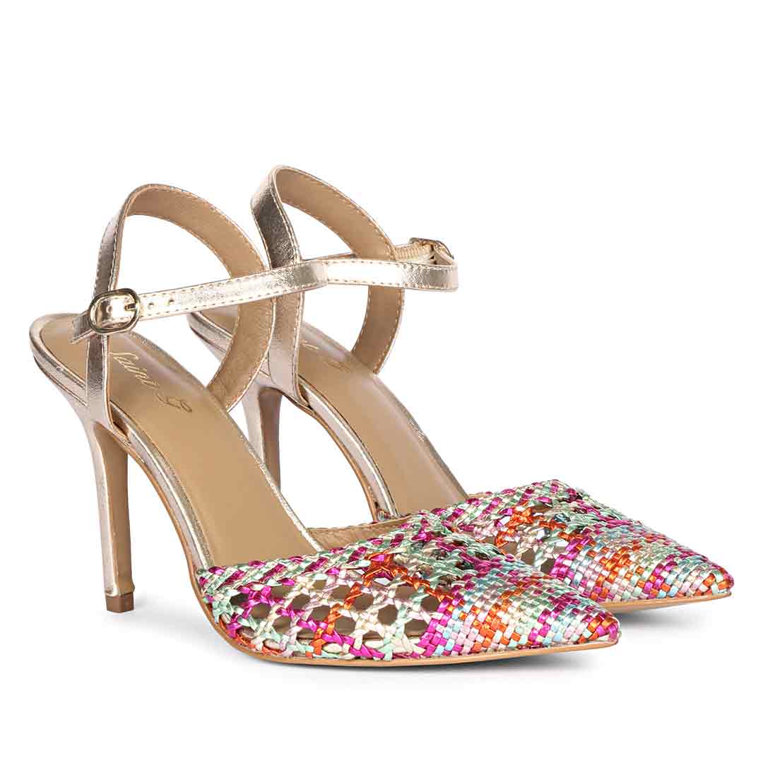 Saint Elio Multi Hand Woven Leather Pumps