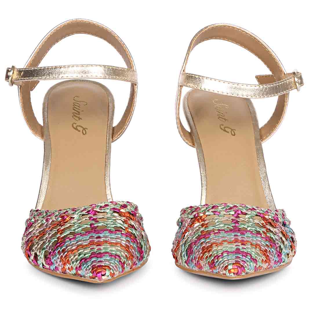 Saint Elio Multi Hand Woven Leather Pumps