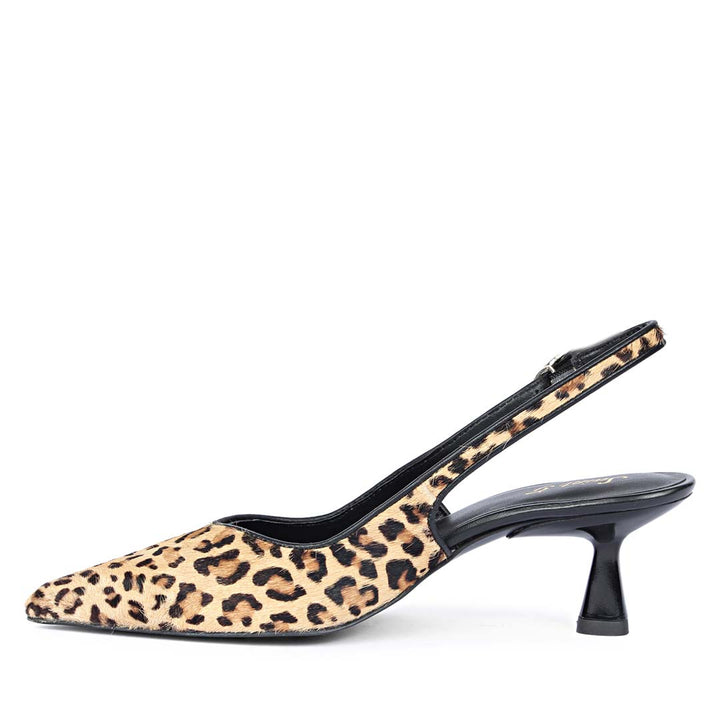 Saint Jeanne Leo Print Leather Pumps