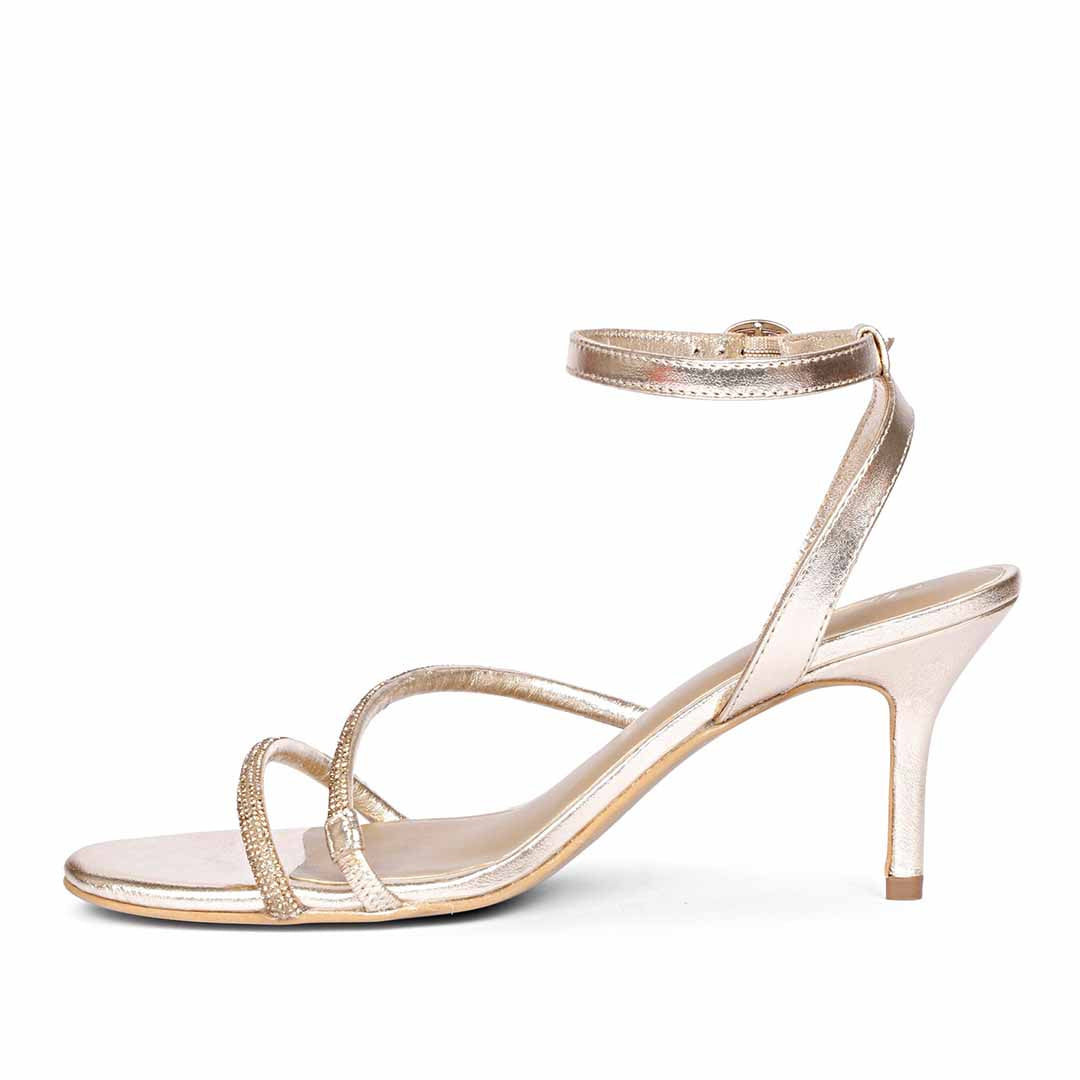 Saint Katie Golden Strass Adorned Gold Stilettos