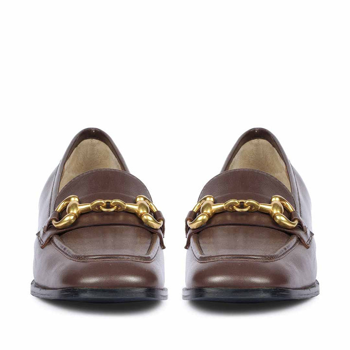 Saint Jenny Coffee Leather Handcrafted Moccasins